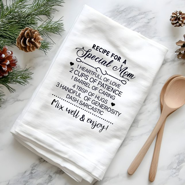 Recept för speciell mamma Morsdagspresent Kökshandduk (Skapare uppladdad)