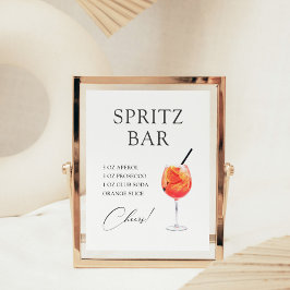 Recept för Spritz Cocktailbar Poster