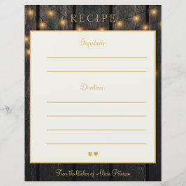 Recept för typografi av elegant av lyxträ (guld)