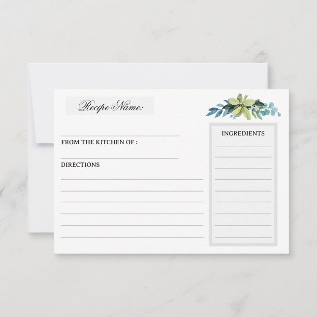 Recept för vattenfärgsgrön möhippa (Baksida)