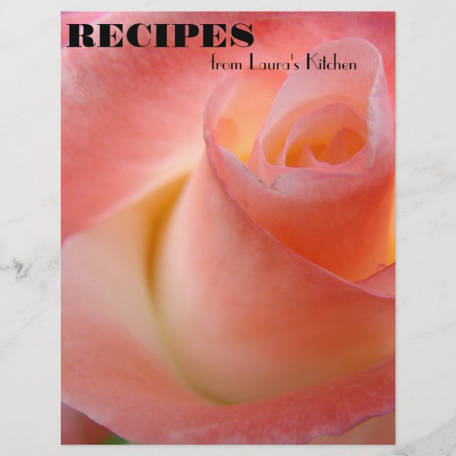 RECEPT från Ditt kök Rosa Ros brevpapper (Framsida)