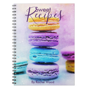 Recept macaron anteckningsbok med namn mall