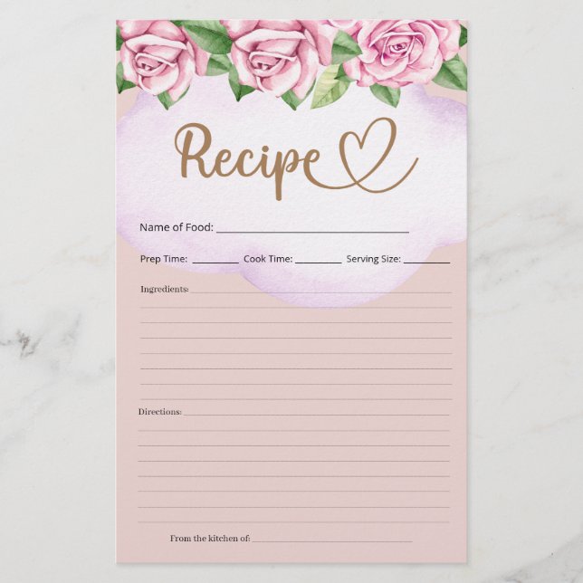 Recept Nalle Girl Baby Shower (Framsida)