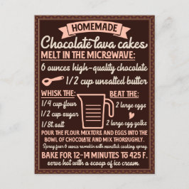 Recept på chokladlavakaka till Alla hjärtans dag Vykort
