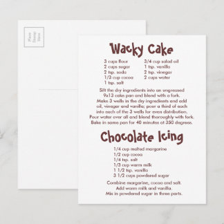 Recept på galet tårta och chokladfrosting vykort