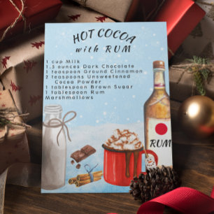 Recept på het kakao med romchoklad vykort