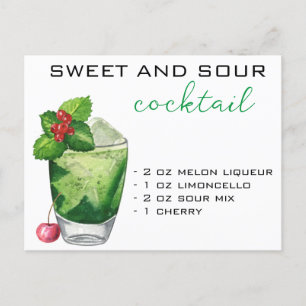 Recept på julcocktail Grön dryck Vykort
