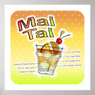 RECEPT PÅ MAI TAI-CKTAIL POSTERS OCH TRYCK