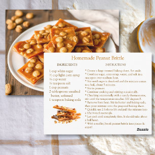 Recept på peanut brittle vykort