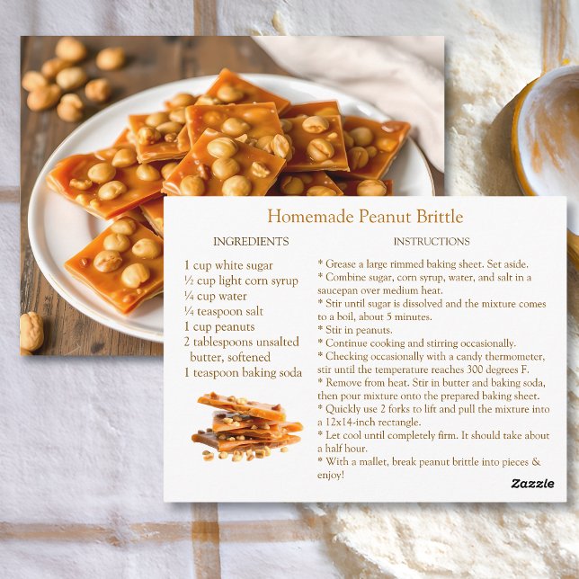 Recept på peanut brittle  vykort (Skapare uppladdad)