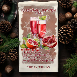 Recept på Pomegranate Punch julcocktail Kökshandduk
