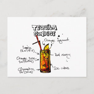 Recept på Tequila Sunrise-cocktail Vykort
