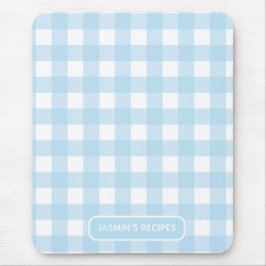 Recept | Rutigt mönster Ljusblått och Vitt Musmatta