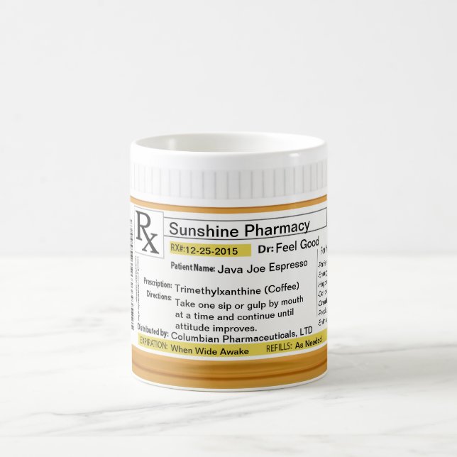 Recept RX för kaffemugganpassade Kaffemugg (Center)