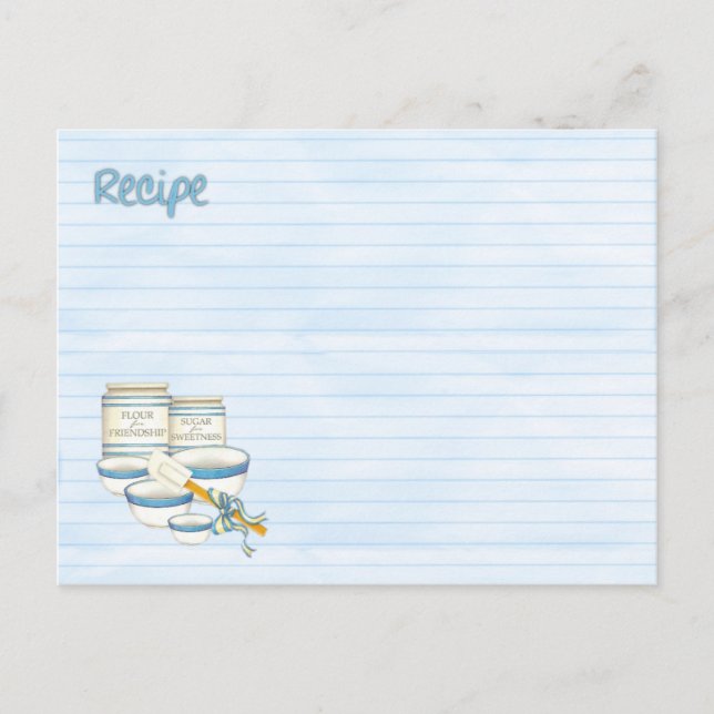 recept vänskap vykort (Framsida)