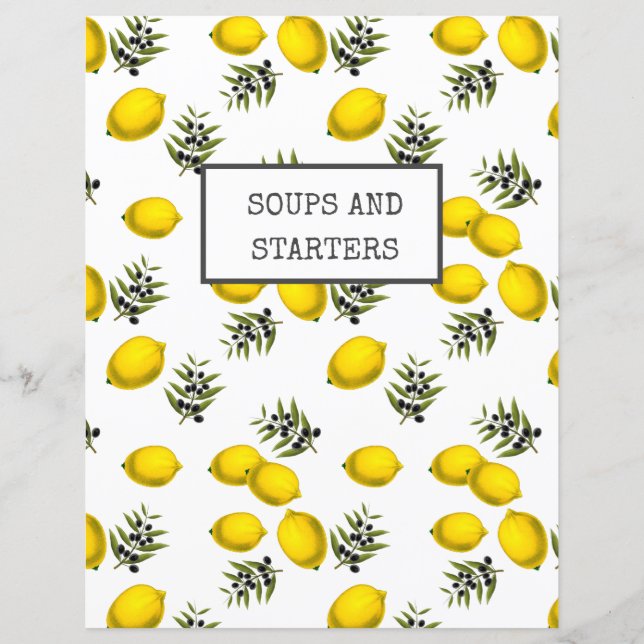 Receptavdelare sida | Citron & Oliv Binder Insats (Framsida)