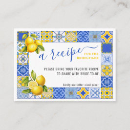 Receptbegäran för italienska Tiles Lemon Möhippa Tilläggskort
