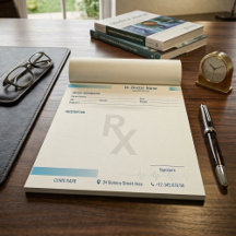 Receptblock Anteckningsblock – Redigerbart Rx för 