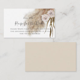 Receptförfrågan för bröllopsfest med Pampas Grass Tilläggskort