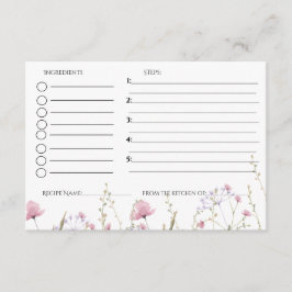 Receptförfrågan för bröllopsfest med vilda blommor tilläggskort