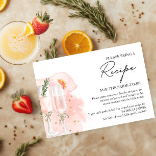 Receptförfrågan på rosa Mimosa till brudtilltställ Inbjudningar