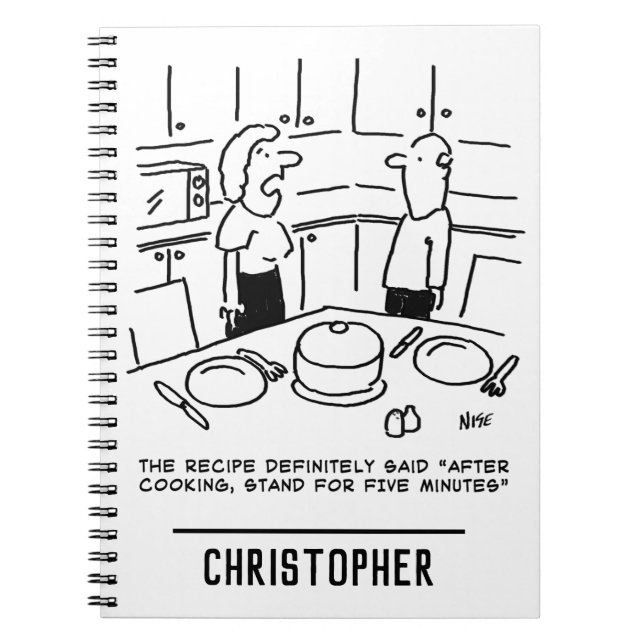 Receptinstruktioner följda Matlagning i ett kök Anteckningsbok (Framsidan)