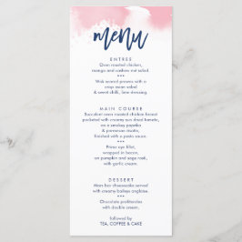 RECEPTION BRÖLLOP MENU söt marin rosa Meny