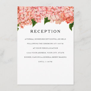 Reception MODERN Bredrandig Vintage Hydrangea Tilläggskort