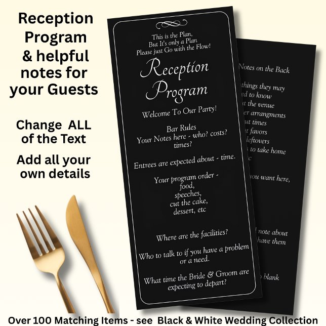 Reception Program -Black White Infinity Scroll, (Skapare uppladdad)