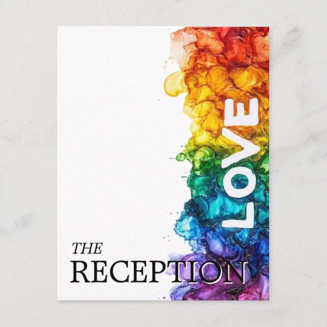 🌈 RECEPTION-uppgifter HGBTQ som är målade med Kär Tilläggskort (Framsida)