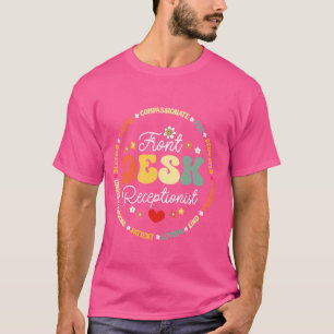 Receptionist apprecision Admin Squad för Front Des T Shirt