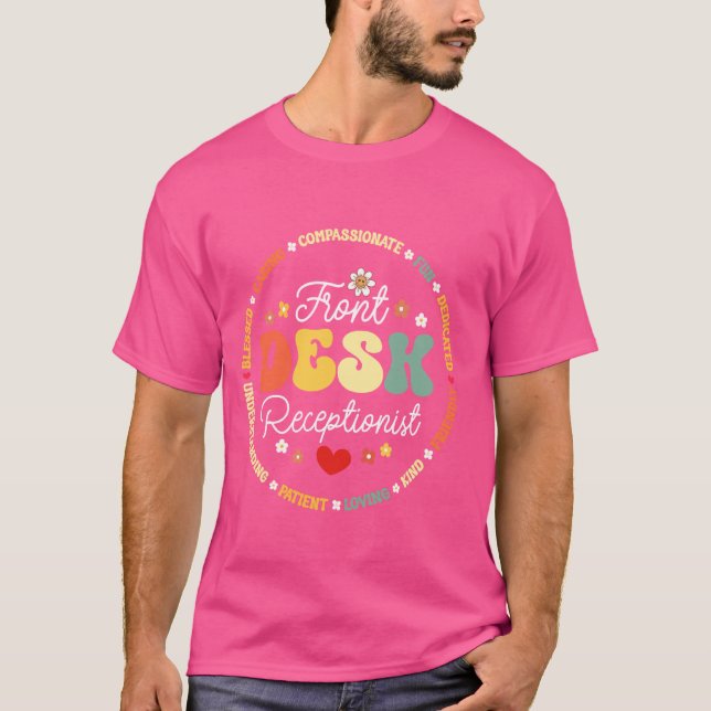Receptionist apprecision Admin Squad för Front Des T Shirt (Framsida)