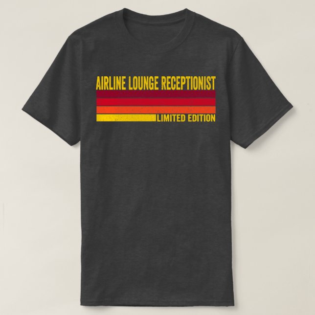 Receptionist för flygplanslok t shirt (Design framsida)
