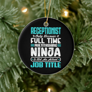 Receptionist jobbtitel Yrke Office Worker Julgransprydnad Keramik