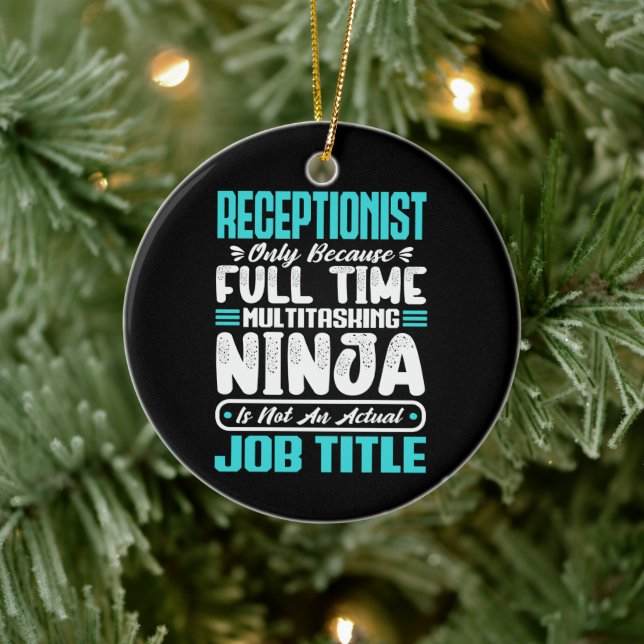 Receptionist jobbtitel Yrke Office Worker Julgransprydnad Keramik (Träd)