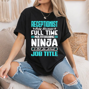 Receptionist jobbtitel Yrke Office Worker T Shirt