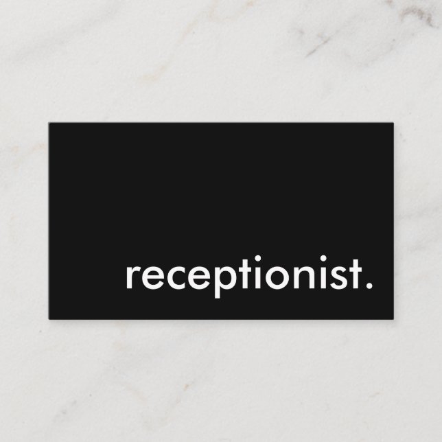 receptionist. tilläggskort (Framsida)