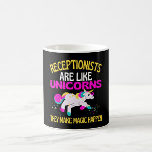 Receptionist Unicorn , Magic Unicorn Recept Kaffemugg