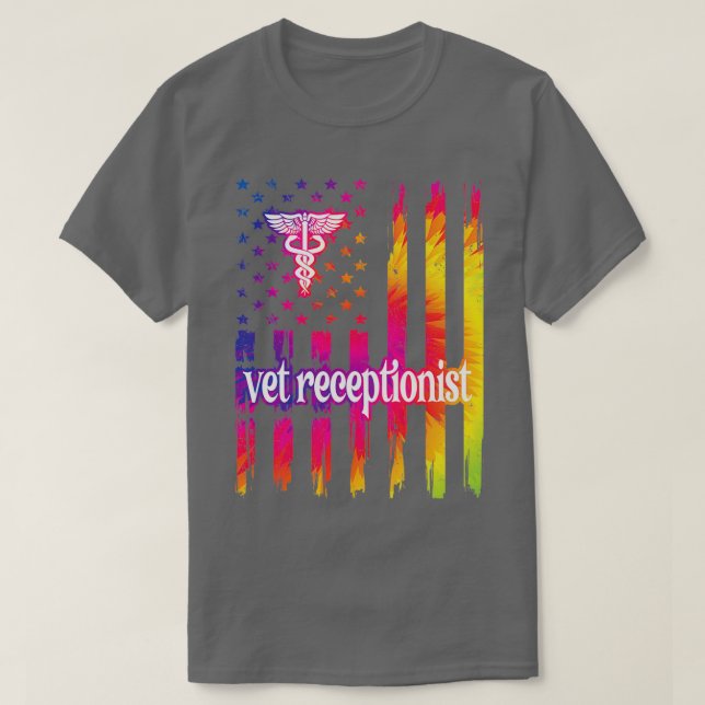 Receptionist vet Receptionist Secretary T Shirt (Design framsida)