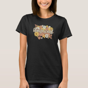 Receptionister Receptionist Receptionist Flowers R T Shirt