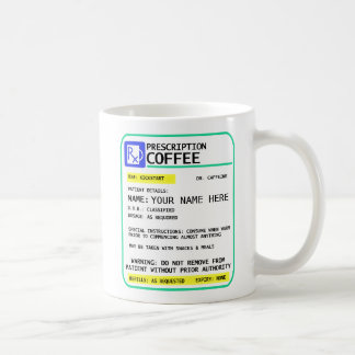 Receptkaffemuggen - tillfoga ditt namn kaffemugg