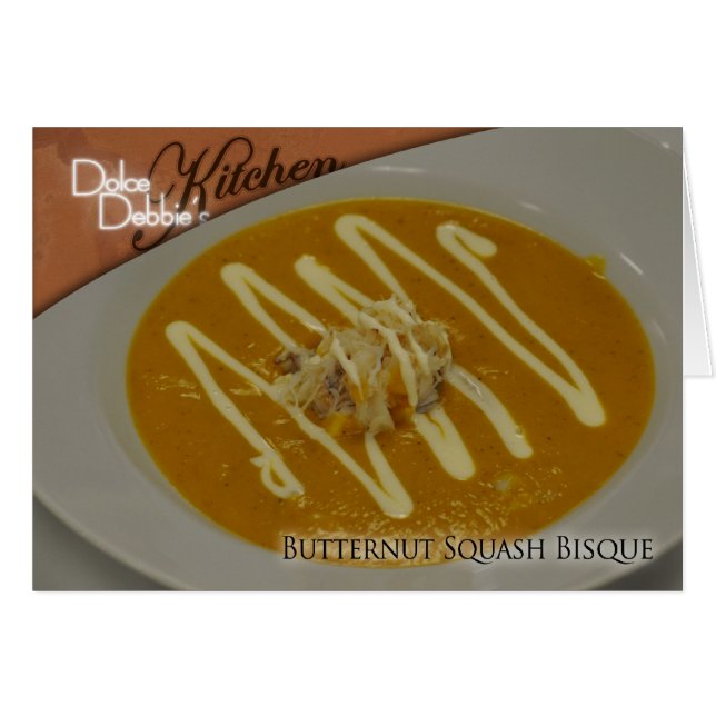 Receptkort - ButternutsquashBisque Hälsningskort (Framsidan Horizontal)