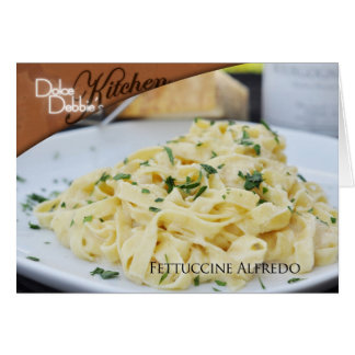 Receptkort - Fettuccine Alfredo Hälsningskort