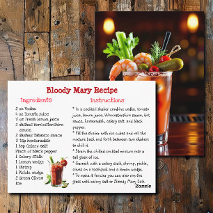 Receptkort för Bloody Mary Vykort