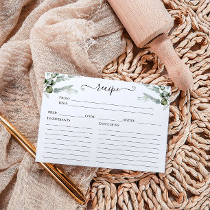 Receptkort för bröllopsfest med grönska