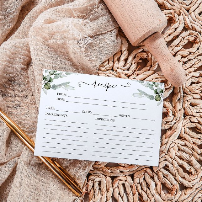 Receptkort för bröllopsfest med grönska (Skapare uppladdad)