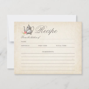 Receptkort för Classy Vintage Tea Party