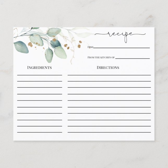 Receptkort för Eucalyptus Guld Möhippa (Framsida)