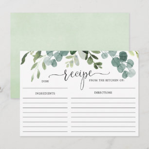 Receptkort för Greenery eucalyptus möhippa Tilläggskort