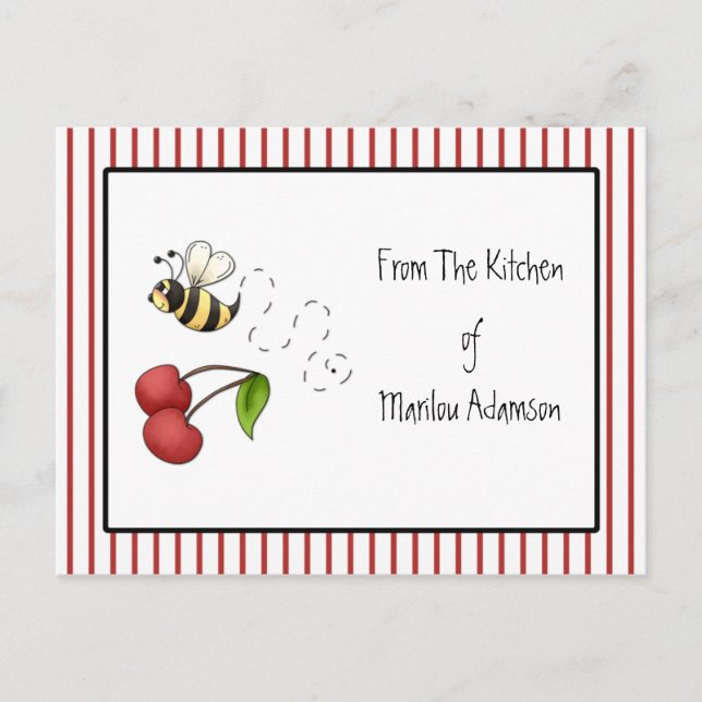 Receptkort för Humla Cherries Vykort (Framsida)